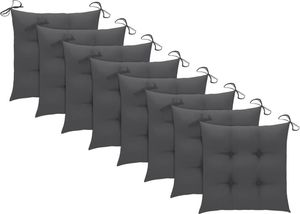 vidaXL Składane krzesła ogrodowe z poduszkami, 8 szt., drewno akacjowe 3