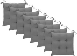 vidaXL Składane krzesła ogrodowe z poduszkami, 8 szt., drewno akacjowe 3