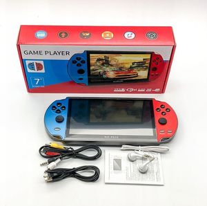 Mini konsola X12 Plus 1500 gier niebiesko-czerwona + karta pamięci 16GB 12