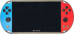 Mini konsola X12 Plus 1500 gier niebiesko-czerwona + karta pamięci 16GB 6