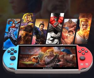 Mini konsola X12 Plus 1500 gier niebiesko-czerwona + karta pamięci 16GB 7