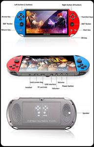 Mini konsola X12 Plus 1500 gier niebiesko-czerwona + karta pamięci 16GB 8