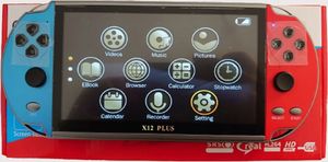 Mini konsola X12 Plus 1500 gier niebiesko-czerwona + karta pamięci 16GB 9