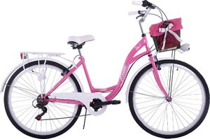 Kozbike Kozbike City 28 7s rower różowo - biały (K4) 1