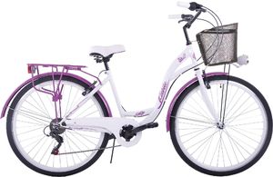 Kozbike Kozbike City rower 28 7s biało-fioletowy 2