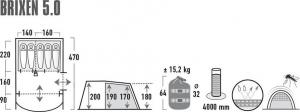 Namiot turystyczny High Peak Brixen 5 5