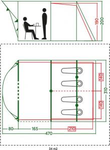 Namiot turystyczny Coleman Weathermaster 4 Air 7