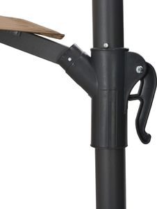 vidaXL Parasol ścienny z LED, na metalowym słupku, 300 cm, kolor taupe 7