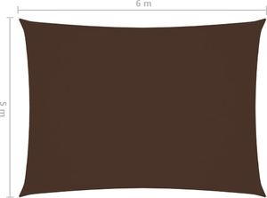 vidaXL Prostokątny żagiel ogrodowy, tkanina Oxford, 5x6 m, brązowy 6