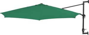 vidaXL Parasol ścienny z LED, na metalowym słupku, 300 cm, zielony 4