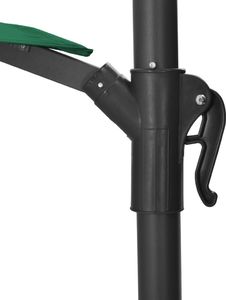 vidaXL Parasol ścienny z LED, na metalowym słupku, 300 cm, zielony 8