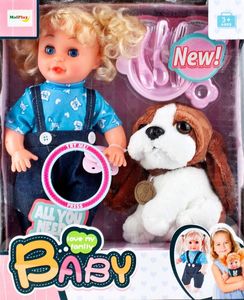 MalPlay Lalka Do Karmienia Mówi i Śpiewa + Piesek 3