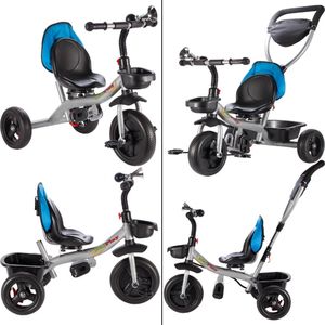 MalPlay Rowerek Trójkołowy Dziecięcy Multifunkcyjny Obracany Niebieski 3w1 5