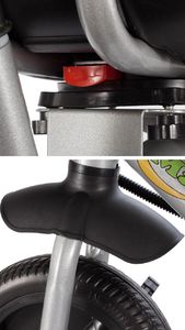 MalPlay Rowerek Trójkołowy Dziecięcy Multifunkcyjny Obracany Różowy 3w1 8