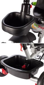 MalPlay Rowerek Trójkołowy Dziecięcy Multifunkcyjny Obracany Różowy 3w1 10