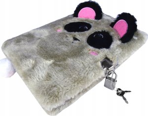 St-Majewski Pamiętnik z kłódką 3D "włochacz" A5, 96k RAINBOW CAT Papier TARGI 9