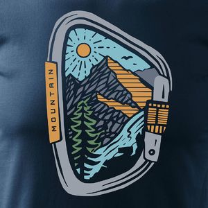 Topslang Koszulka z górami w góry karabińczyk trekkingowa męska granatowa REGULAR XL 2