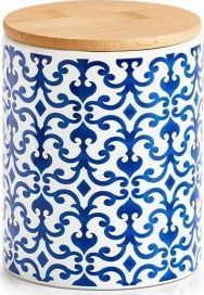 Zeller Słoik do przechowywania "Maroko", 600 ml, ceramiczny, niebieski / biały, 9,5x12,2 cm 1