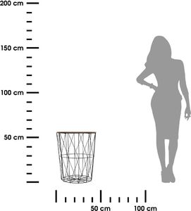 Atmosphera Czarny stolik kawowy Kumi 47 cm 3