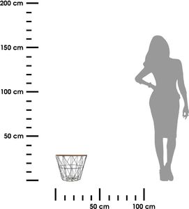 Atmosphera Czarny druciany stolik kawowy Kumi 3