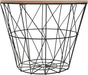 Atmosphera Czarny druciany stolik kawowy Kumi 4