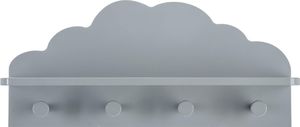 Atmosphera Szary wieszak ścienny Cloud z półką 2