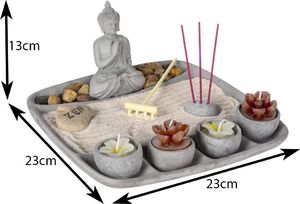 Atmosphera Ogród Zen z figurką Buddy 23x23 cm 3