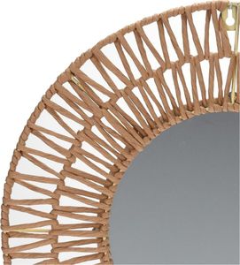 H&S Decoration Lustro ścienne z plecionej trawy 45 cm 2