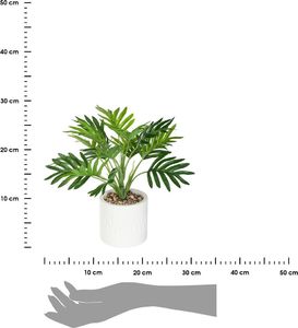 Atmosphera Biała sztuczna palma w doniczce 29 cm 3