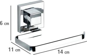 Wenko Uchwyt na papier toaletowy Quadro przyssawka Chrom (24648) 3