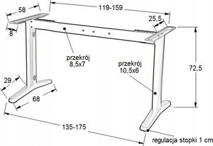 Biurko Zdesk AB-STLW-LH Białe 138 cmx68 cm 8