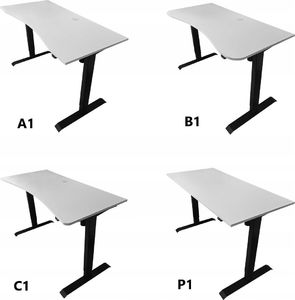 Biurko Zdesk B-114 Czarno-Białe 138 cm x 68 cm 16