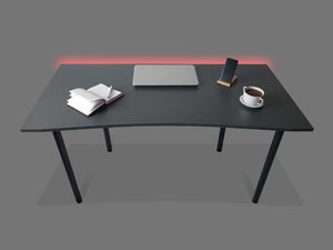 Biurko Zdesk AC-710B-Po/B-L Grafitowe 138 cmx68 cm 2