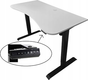 Biurko Zdesk BB-3TB-Po/W Białe 138 cm x 68 cm 2