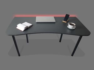 Biurko Zdesk BC-710B-Po/B-L Grafitowe 138 cmx68 cm 3