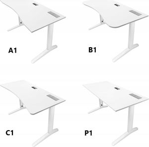 Biurko Zdesk CB-STL/W-Pp/W-GN/W Białe 138 cm x 68 cm 4