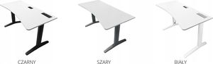 Biurko Zdesk CB-STL/W-Pp/W-GN/W Białe 138 cm x 68 cm 5