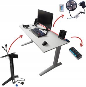 Biurko Zdesk PB-STL/W-Po/W-LH Białe 138 cmx68 cm 2