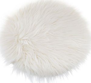 Atmosphera Elegancka dekoracyjna biała poduszka futrzana 1