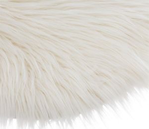 Atmosphera Elegancka dekoracyjna biała poduszka futrzana 2