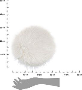 Atmosphera Elegancka dekoracyjna biała poduszka futrzana 3