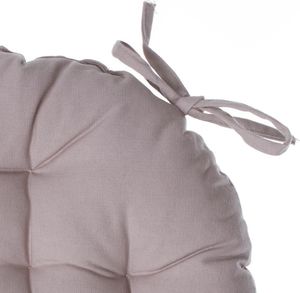 Atmosphera Beżowa okrągła poduszka na krzesło 2