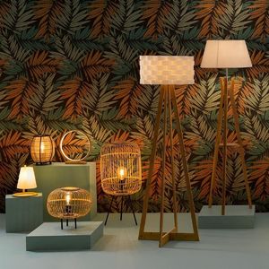 Lampa stołowa Atmosphera Brązowa bambusowa lampka nocna Pita 26,5 cm 2