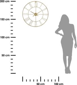 Atmosphera Złoty zegar ścienny Cason Gold 3
