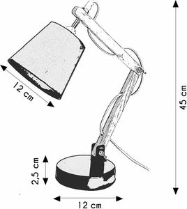 Lampka biurkowa H&S Decoration biała  (HZ1600410-szara) 4