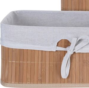 H&S Decoration Zestaw koszy bambusowych 3 szt beżowe 2