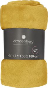 Atmosphera Żółty koc pluszowy Flanel 130x180 cm 2