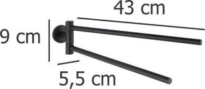 Wenko Drążek podwójny 43 cmcm czarny (51244) 3