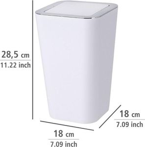 Kosz na śmieci Wenko uchylny 6L biały (24614) 4