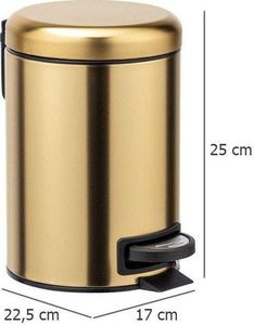 Kosz na śmieci Wenko na pedał 3L złoty (50764) 3